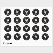 Sticker Rond Oeufs de poulet frais de ferme Rétro (Feuille)