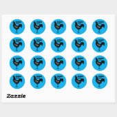 Sticker Rond Oeufs frais de ferme (Feuille)