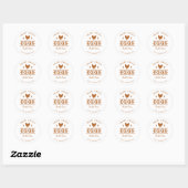 Sticker Rond OEufs Frais De La Ferme De Terracotta (Feuille)