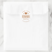 Sticker Rond OEufs Frais De La Ferme De Terracotta (Sac)