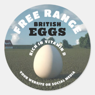 Sticker Rond OEufs Libres