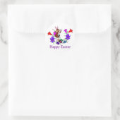 Sticker Rond Oeufs peints de lapin (Sac)