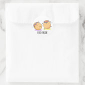 Sticker Rond Oeufs Percer Funny Aerobic Eggs Pun (Sac)