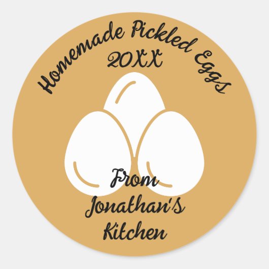 Sticker Rond OEufs Pickés Modifiables (Devant)