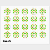 Sticker Rond oeufs verts (Feuille)