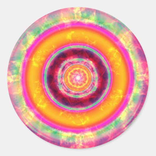 Sticker Rond Oeuvre Abstraite (Devant)