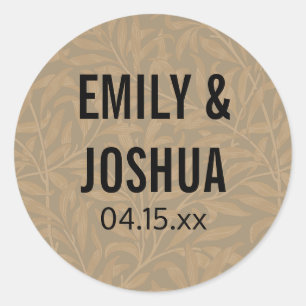 Sticker Rond Œuvre d'art de mariage de mariage victorien de 184