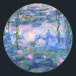 Sticker Rond OEuvre d'art Monet - Water Lilies, 1919<br><div class="desc">Monet - L'autocollant d'art Water Lilies.</div>