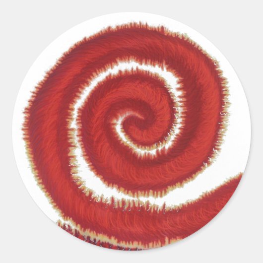 Sticker Rond Oeuvre de 1ère racine Chakra Red Spiral #1 (Devant)