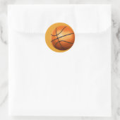 Sticker Rond Oeuvre de basket-ball (Sac)