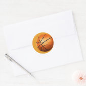 Sticker Rond Oeuvre de basket-ball (Enveloppe)