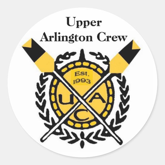 Sticker Rond OEuvre de l'UA, EST. 1993-2, Upper Arlington Crew (Devant)