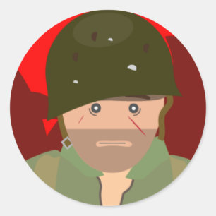 Sticker Rond OEuvre de US Marine à 1000 yards (Histoire simple)