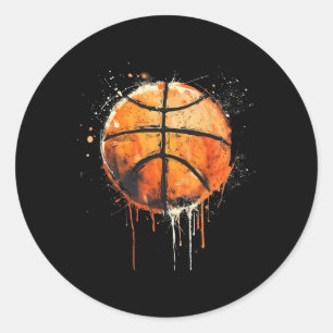 Sticker Rond Oeuvre d'esquisse Boucle d'esquisse Aquarelle colo