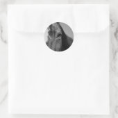 Sticker Rond OEuvre d'oeil noir blanc (Sac)