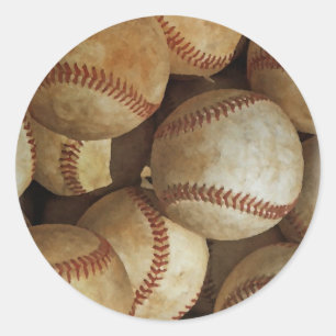 Sticker Rond Oeuvre tendance de baseball