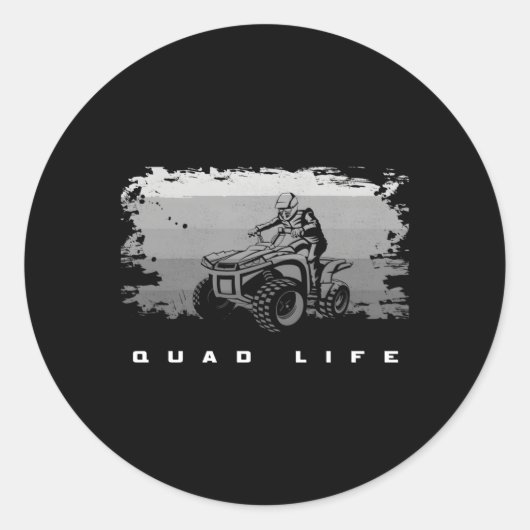 Sticker Rond Off Road Quad Atv Off Road Quad Atv (Devant)