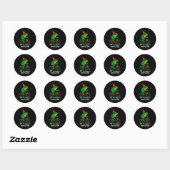 Sticker Rond Off To Cause A Kerfuffle Funny Frog Wizard Bicycle (Feuille)
