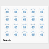 Sticker Rond Officiellement 45 (Feuille)