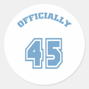 Sticker Rond Officiellement 45