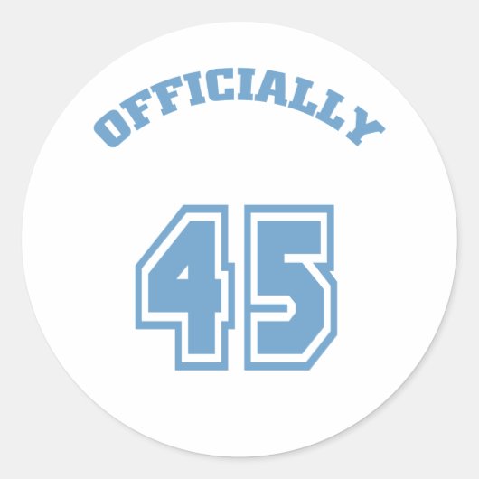 Sticker Rond Officiellement 45 (Devant)