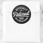 Sticker Rond Officiellement à la retraite 2026 plus mon problèm (Sac)
