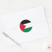 Sticker Rond officiellement le drapeau de l'État de Palestine (Enveloppe)