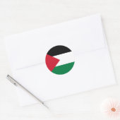Sticker Rond officiellement le drapeau de l'État de Palestine (Enveloppe)