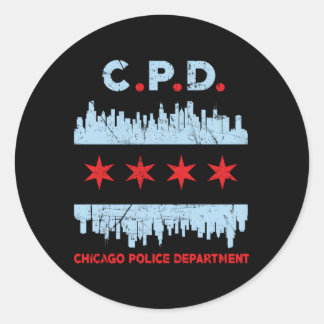 Sticker Rond Officier de police de Chicago