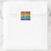 Sticker Rond Officier de police Rainbow (Sac)