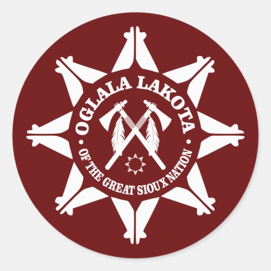 Sticker Rond Oglala Lakota (Devant)