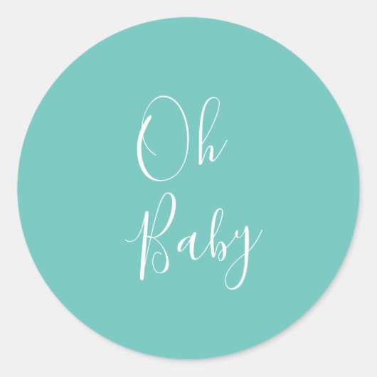 Sticker Rond Oh Baby Enveloppe (Devant)