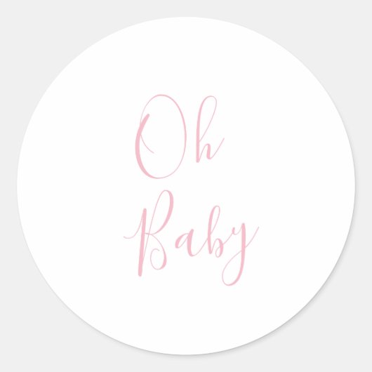 Sticker Rond Oh Baby Enveloppe (Devant)