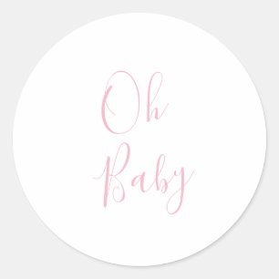 Sticker Rond Oh Baby Enveloppe