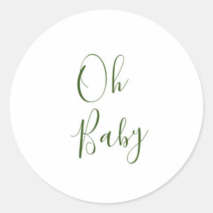 Sticker Rond Oh Baby Enveloppe