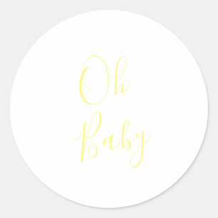 Sticker Rond Oh Baby Enveloppe