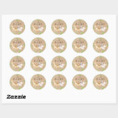 Sticker Rond Oh Baby Jungle Baby shower Favoriser Classic Round (Feuille)