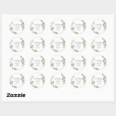 Sticker Rond Oh Baby Modern Green Baby shower Feuille Classique (Feuille)