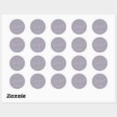 Sticker Rond oh Baby shower fille script violet lilas élégant (Feuille)