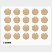 Sticker Rond Oh Baby Twinkle Twinkle Baby shower / Sprinkle (Feuille)