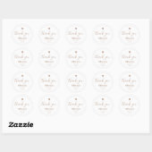 Sticker Rond Oh Bébé Beige Merci (Feuille)