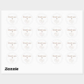 Sticker Rond Oh Bébé Beige Merci Cadeau de Bébé (Feuille)