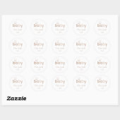 Sticker Rond Oh Bébé Beige Neutre (Feuille)