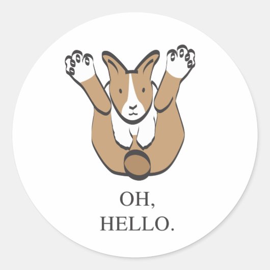 STICKER ROND OH, BONJOUR. (Devant)