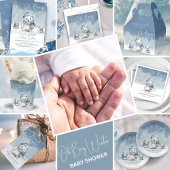 Sticker Rond Oh Boy Winter | Baby shower des bois