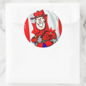 Sticker Rond Oh Canada EH ! (Sac)