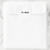 Sticker Rond Oh Cerf Simple Esthétique (Sac)