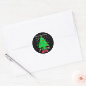 Sticker Rond Oh Chemistree Chemist Tree Funny Science Noël (Enveloppe)