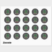 Sticker Rond Oh Chemistree Christmas Chemistry Science Periodic (Feuille)