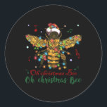 Sticker Rond Oh Christmas Bee | Oh Christmas Bee<br><div class="desc">Oh Christmas Bee | Oh Christmas Bee</div>